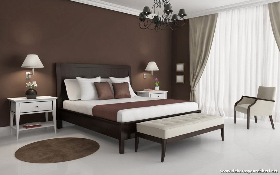 Kahverengi Beyaz Yatak Odası Modelleri Dekorasyon Rehberi