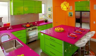 Yeşil Mutfak Dolaplı Mükemmel Dekorasyon