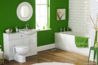 Yeşil Tonlarda Banyo Dekorasyonu